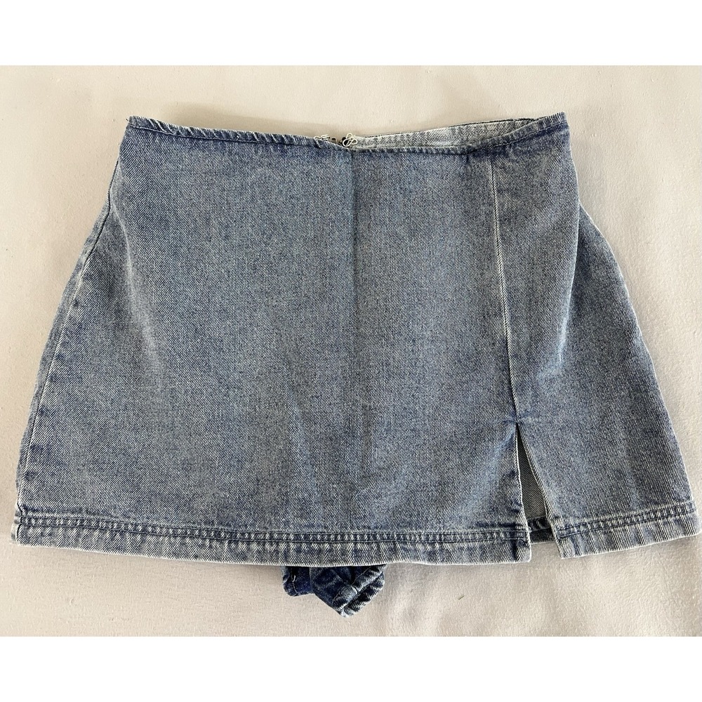 Amanda Uprichard Womens Skort Denim Sz Large Blue